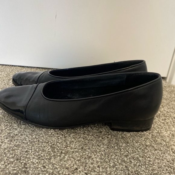 Amalfi Black Leather Short Kitten Heel Size 7.5 8‎ - Picture 7 of 8